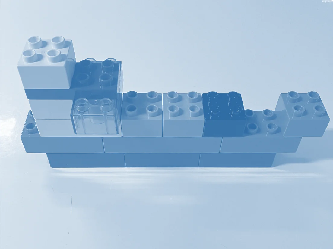 Legobygning på langdistance