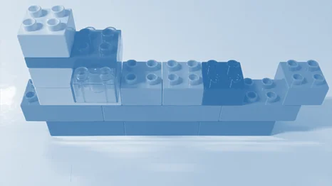 Legobygning på langdistance