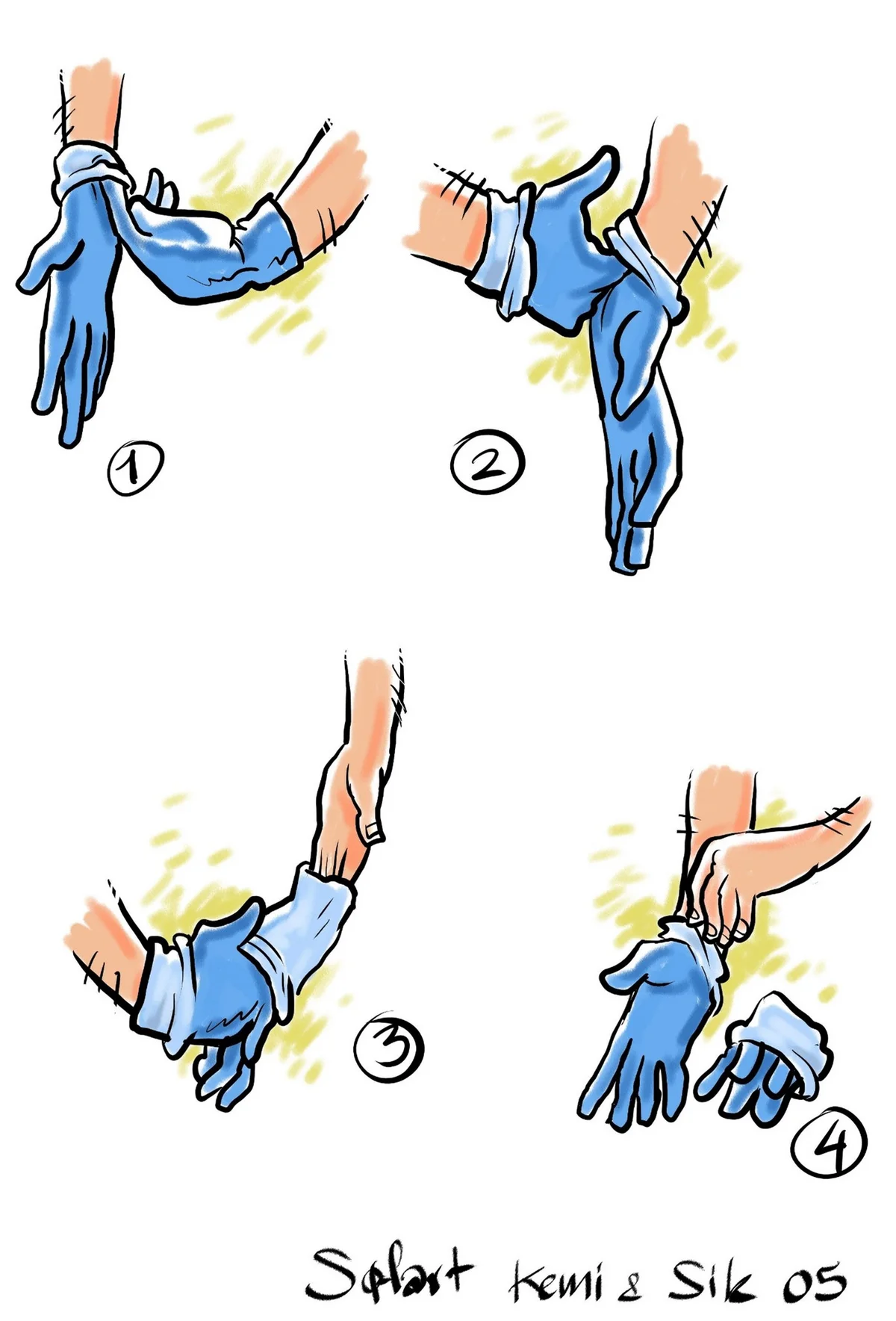 Når handskerne skal af