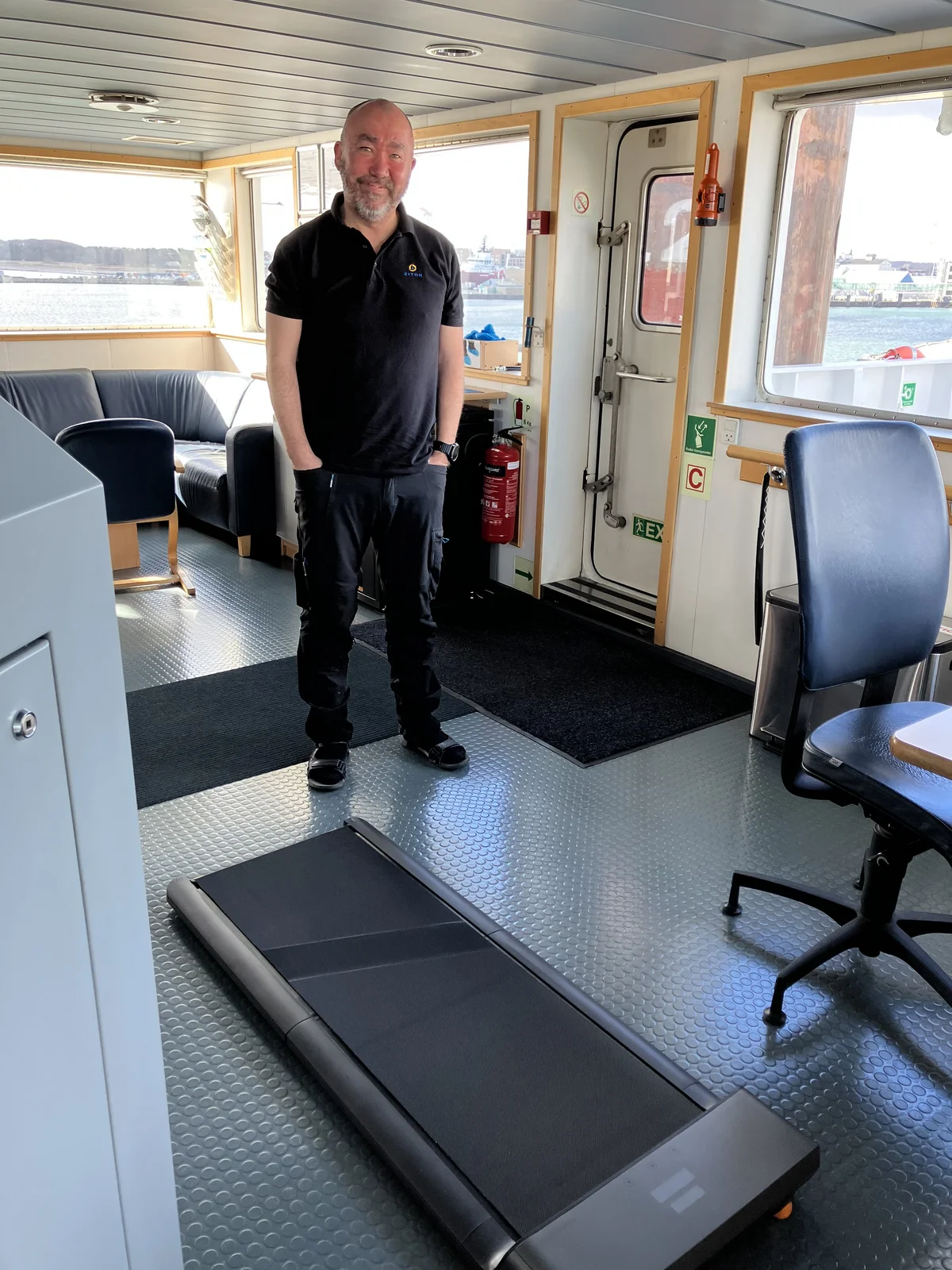 På WIND har de et gåbånd på broen