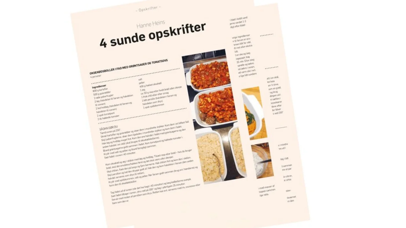 4 sunde opskrifter af skibskok Hanne Hein